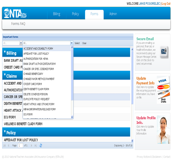 NTALife Customer Service Link Maintenance